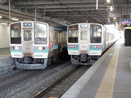211系の並び 211系の並び 鉄道,jr,jr東日本の写真素材