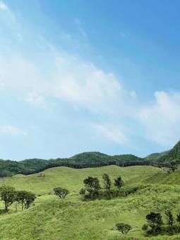 Beautiful grassland scenery of Toyama plateau, खाली, मैदानी, स्वाभाविक रूप से, JPG