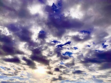 幻想的な空 冬,空,冬空の写真素材