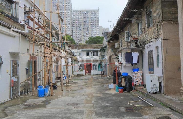 香港の歴史的建造物　沙田曾大屋　Tsang Tai Uk 香港,町並み,歴史の写真素材