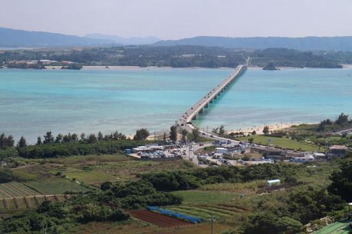 古宇利大橋 古宇利大橋 古宇利大橋,展望,海の写真素材