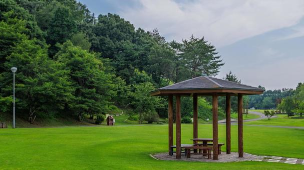 公園の東屋_02 公園の東屋_02 公園,東屋,休憩の写真素材