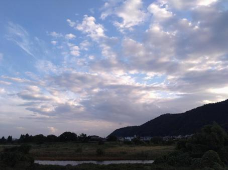 桂川の空の写真