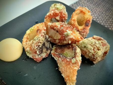 ちくわの磯辺揚げ 竹輪,ちくわ,磯辺揚げの写真素材