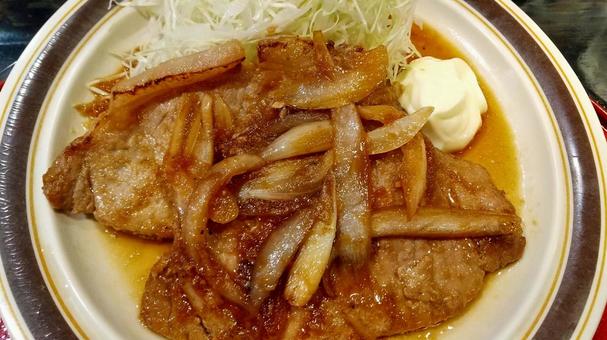 豚肉のしょうが焼き 豚肉のしょうが焼きの写真