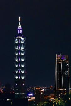 台湾・台北 象山から台北101の夜景 台湾・台北 象山から台北101の夜景の写真