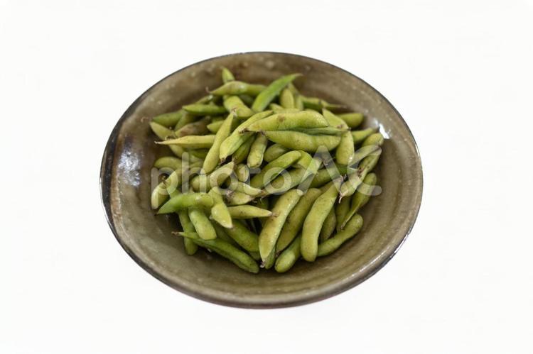 皿に載った枝豆 枝豆,皿,野菜の写真素材