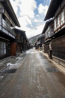 冬の奈良井宿 冬の奈良井宿 奈良井宿,建物,歴史の写真素材