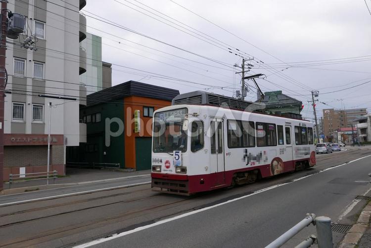 北海道　函館の路面電車 北海道,路面電車,函館の写真素材