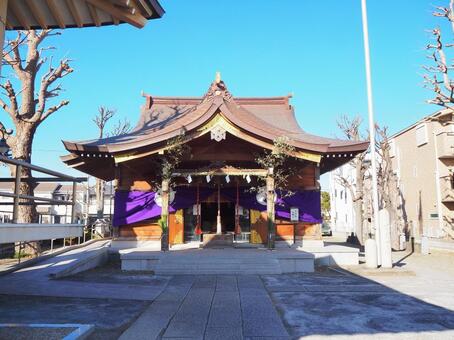 香取神社・正月の初詣（江戸川区・葛西） 冬,初詣,香取神社の写真素材