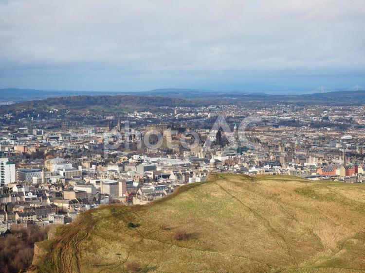 クローヒルからのエディンバラの街並み9 イギリス,英国,ヨーロッパの写真素材