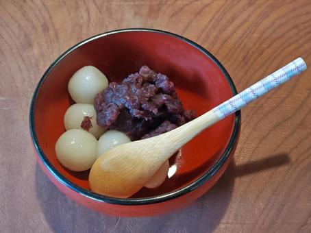 白玉ぜんざい(スプーン付) 白玉ぜんざい(スプーン付) 白玉,ぜんざい,甘味の写真素材