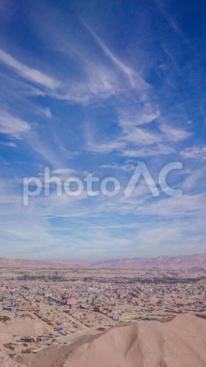 空と砂漠 ペルー,南米,壁紙の写真素材