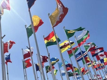 世界の国旗 世界の国旗 国旗,世界,空の写真素材