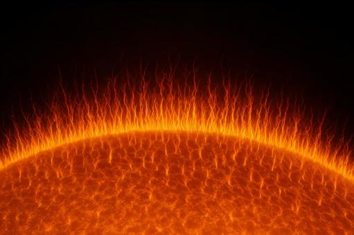 太陽縁スピキュール 太陽縁スピキュールの写真