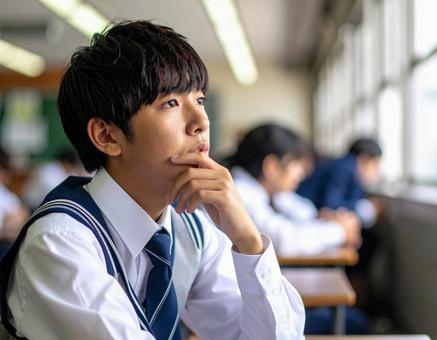 男子高校生 悩み イメージ 男子高校生 悩み イメージの写真