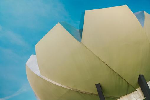 【シンガポール】アートサイエンス シンガポール,マリーナベイサンズ,singaporeの写真素材