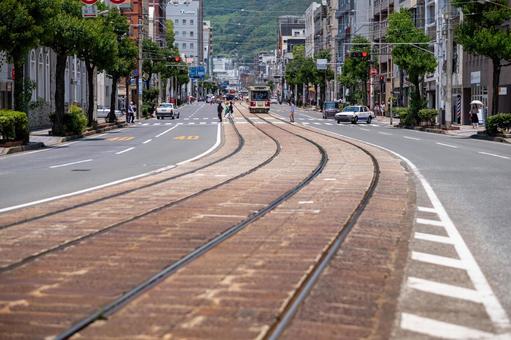 ［長崎県長崎市］長崎の市電 長崎,ながさき,長崎市の写真素材