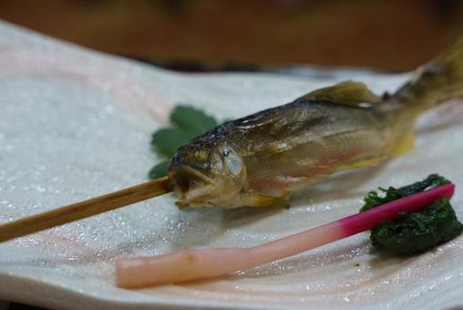 鮎の塩焼き 香ばしい旬の味 鮎,アユ,塩焼きの写真素材