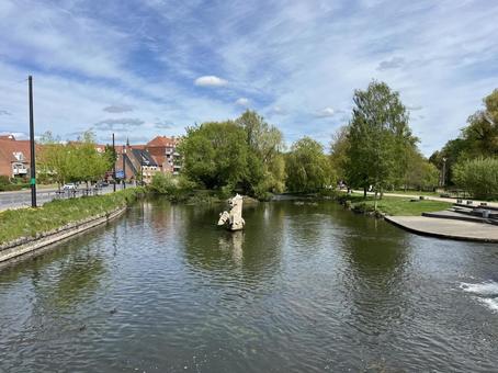 オーデンセ オーデンセ,デンマーク,北欧の写真素材