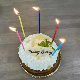 バースデーケーキ バースデーケーキ ケーキ,お誕生日,ハッピーバースデーの写真素材
