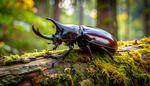 木の上のカブトムシ カブトムシ,昆虫,虫の写真素材