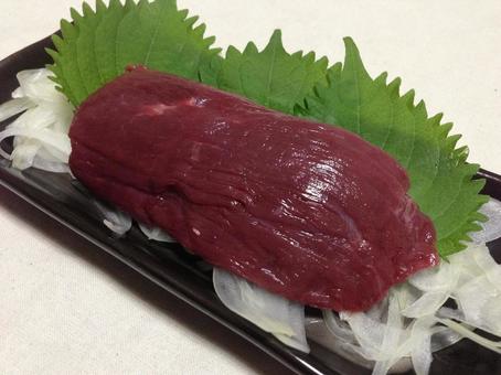 馬肉のももブロック肉（桜肉・馬刺し用 馬肉,赤身,もも肉の写真素材