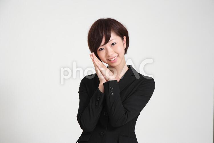 ポーズを決める女性社員５ 会社員,女性,笑顔の写真素材