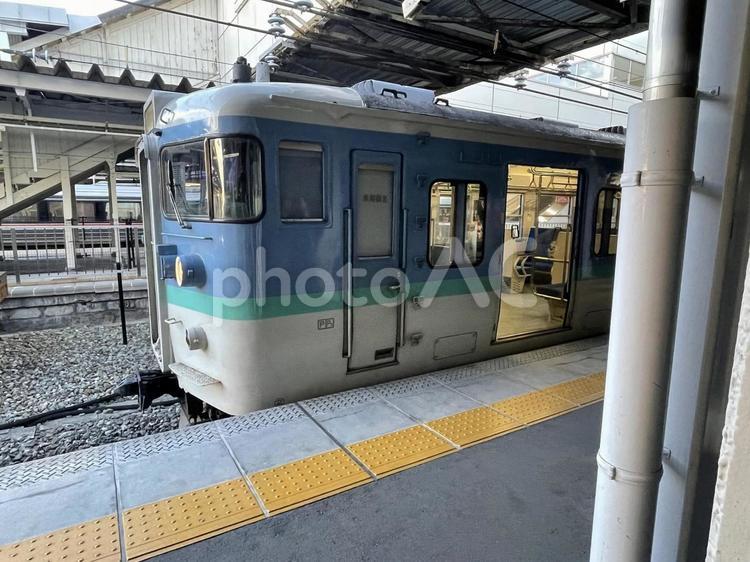 北しなの線　ワンマン列車 しなの鉄道,第三セクター,しなの鉄道線の写真素材