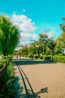 【大阪】大阪城の雰囲気 大阪城,公園,大阪城公園の写真素材