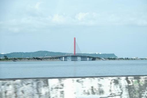 海中道路 沖縄県,うるま市,海中道路の写真素材