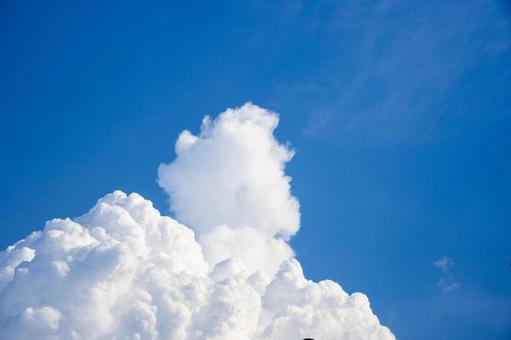夏の青空と白い雲 夏の青空と白い雲 雲,空,入道雲の写真素材