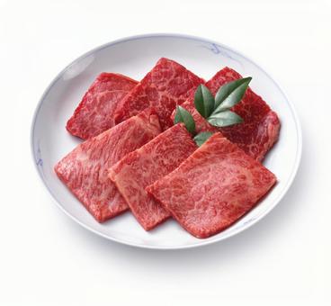 焼き肉用牛肉 皿盛り 焼き肉用牛肉 皿盛りの写真