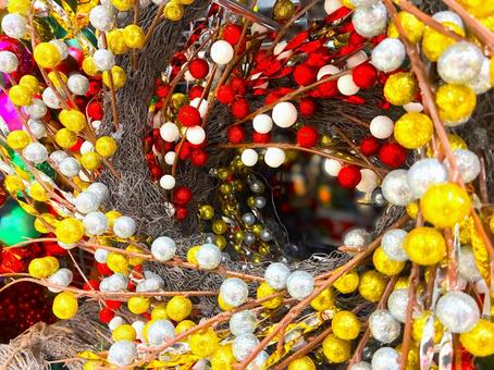 クリスマスリース クリスマスリース クリスマス,ツリー,リースの写真素材