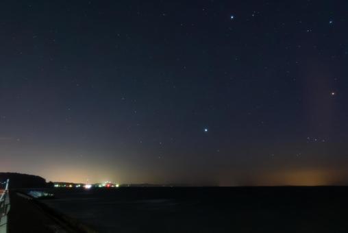 沈みゆくシリウス 沈みゆくシリウス シリウス,沈む,星の写真素材