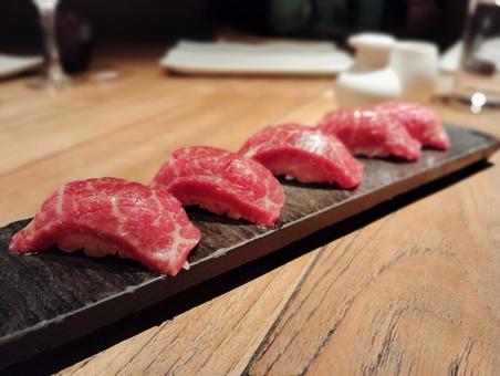 Horse meat sushi, JPG