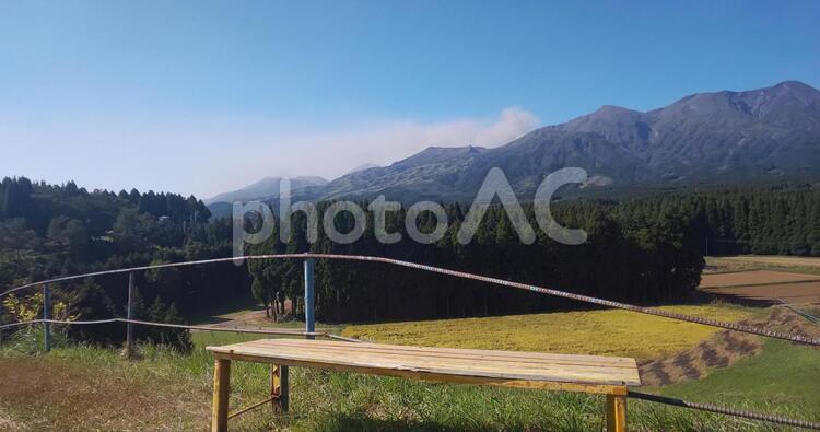 田園風景 風景,山,木材の写真素材
