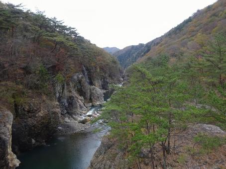 Photo, dragon king gorge, musasabi bridge, landscape, 