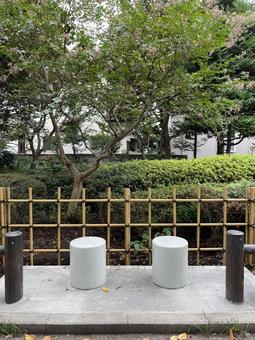 神田川10月:ベンチと竹の垣根 2025 神田川10月:ベンチと竹の垣根 2025 ベンチ,椅子,休憩所の写真素材