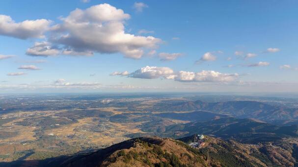筑波山頂からの眺め 空,山,風景の写真素材