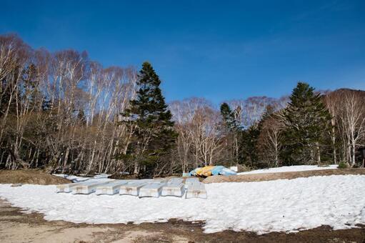 菅沼　キャンプ村　群馬県 風景,道,山道の写真素材