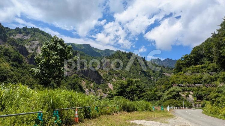 福島県・六十里越峠 風景,自然,景色の写真素材