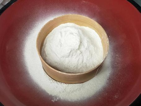 そば粉ふるい そば粉,ふるい,粉の写真素材