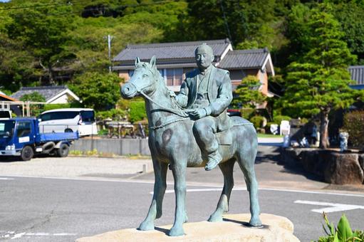 吉良上野介義央の乗馬像 吉良上野介義央の乗馬像の写真