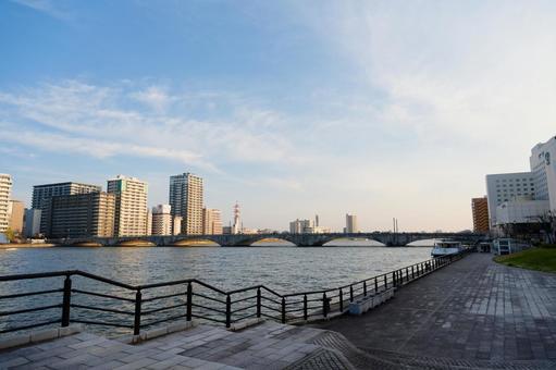 新潟市 新潟市 新潟市,新潟県,信濃川の写真素材