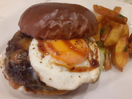Photo, hamburger, egg, beef, 