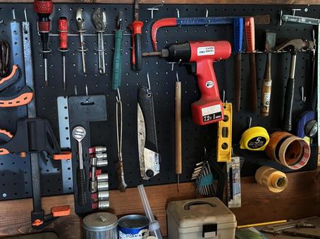 大工工具　DIYツール　 日曜大工,工具,工具収納の写真素材