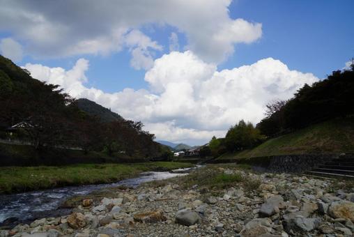河原の風景 川,流れ,風景の写真素材