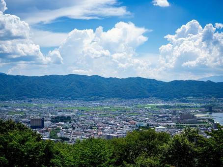 立石公園から望む諏訪湖 湖,諏訪湖,立石公園の写真素材