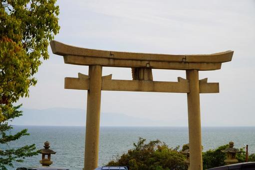 赤穂御崎 鳥居 赤穂御崎 鳥居 海,空,自然の写真素材